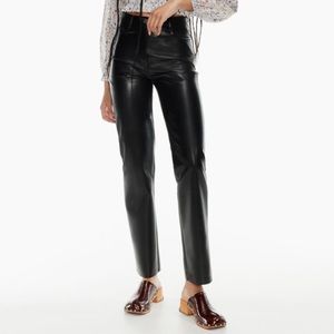 Aritzia Wilfred Leather Pants Black